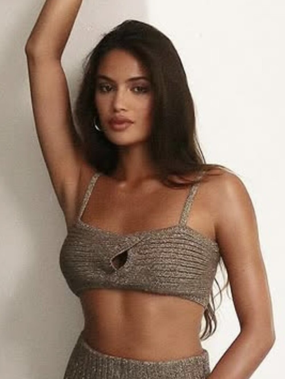 NWT JLUXLABEL Chocolate Sunny Skies Crop Top Only